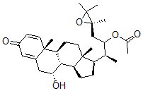 CAS 登录号：114176-06-6， (7alpha,22R)-22-(乙酰氧基)-24,25-环氧-7-羟基-麦角甾-1,4-二烯-3-酮
