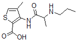 CAS 登录号：114176-52-2， 4-甲基-3-(2-丙基氨基丙酰氨基)噻吩-2-羧酸