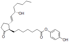 CAS 登录号：114495-95-3， 11-脱氧前列腺素 E1 4-羟基苯基酯