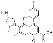 CAS#: 114676-84-5, 7-[(2S,4S)-4-Amino-2-Methylpyrrolidin-1-Yl]-1-(2,4-Difluorophenyl)-6-Fluoro-4-Oxo-1,8-Naphthyridine-3-Carboxylic Acid