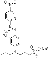 CAS#: 115408-94-1, Disodium 3-[{4-[(E)-(5-Nitro-2-Pyridinyl)Diazenyl]-3-Oxidophenyl}(Propyl)Amino]-1-Propanesulfonate