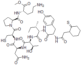 CAS 登录号：115499-13-3， 2-O-甲基酪氨酰-4-苏氨酰-8-鸟氨酰-9-去甘氨酰胺-催产加压素