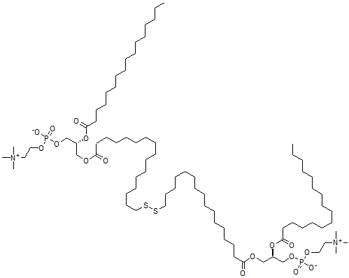 CAS 登录号:115868-53-6, 1-(17,18-二硫杂四三十烷二酰基)-二(2-棕榈酰甘油-3-磷酰胆碱)