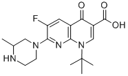 CAS 登录号：116162-95-9， 1-叔丁基-6-氟-7-(3-甲基哌嗪-1-基)-4-氧代-1,8-萘啶-3-羧酸