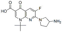 CAS 登录号:116163-01-0, 7-(3-氨基吡咯烷-1-基)-1-叔丁基-6-氟-4-氧代-1,8-萘啶-3-羧酸