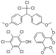 CAS 登录号：116189-57-2， 1,2-苯二甲酸二甲酯与五氯苯酚和1,1'-(2,2,2-三氯乙亚基)二(4-甲氧基苯)的混合物