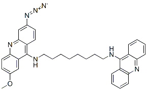 CAS 登录号：116273-54-2， N-(6-叠氮基-2-甲氧基-9-吖啶基)-N'-(9-吖啶基)辛烷-1,8-二胺