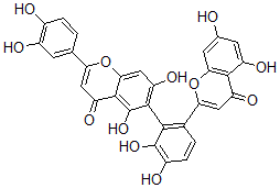 CAS 登录号：116383-34-7， 6-[6-(5,7-二羟基-4-氧代苯并吡喃-2-基)-2,3-二羟基苯基]-2-(3,4-二羟基苯基)-5,7-二羟基苯并吡喃-4-酮