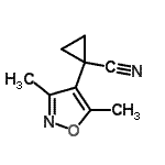 CAS#: 116446-25-4, 1-(3,5-Dimethyl-1,2-Oxazol-4-Yl)Cyclopropanecarbonitrile