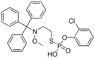 CAS 登录号：116454-97-8， S-(N-单甲氧基三苯甲基氨基乙基)-O-(2-氯苯基)硫代磷酸酯