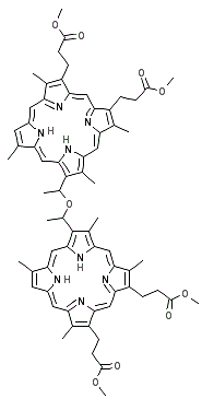 CAS#: 116522-71-5, Bis-1-(Deuteroporphyrin-2-Yl)Ethyl Ether Tetramethyl Ester