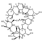 CAS#: 117194-77-1, (1S,3R,5R,6S,8S,10R,11S,13R,15R,16S,18R,20R,21S,23R,25R,26S,28R,30R,31S,33R,35R,36R,37R,38R,39R,40R,41R,42R,43R,44R,45R,46R,47R,48S,49S)-48-Amino-5,10,15,20,25,30,35-Heptakis(Hydroxymethyl)-2,4,7,9,12 ,14,17,19,22,24,27,29,32,34-Tetradecaoxaoctacyclo[31.2.2.2<Sup>3,6</Sup>.2<Sup>8,11</Sup>.2<Sup>13,16</Sup>.2<Sup>18,21</Sup>.2<Sup>23,26</Sup>.2<Sup>28,31</Sup>]Nonatetracontane-36,37,38,39,40,41,42,43,44,45,46,47,49-Tridecol