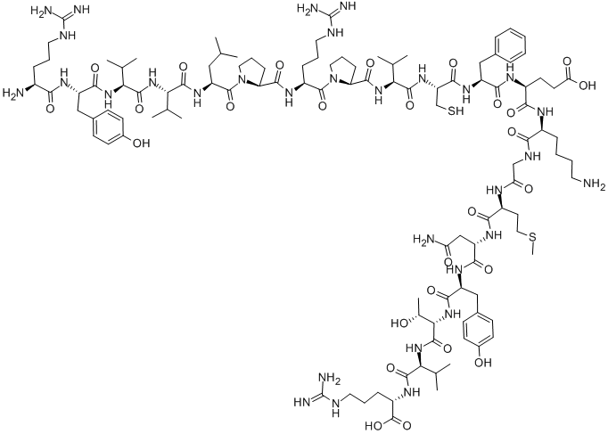 CAS 登录号：117609-40-2， L-精氨酰-L-酪氨酰-L-缬氨酰-L-缬氨酰-L-亮氨酰-L-脯氨酰-L-精氨酰-L-脯氨酰-L-缬氨酰-L-半胱氨酰-L-苯丙氨酰-L-alpha-谷氨酰-L-赖氨酰甘氨酰-L-蛋氨酰-L-天冬氨酰胺酰-L-酪氨酰-L-苏氨酰-L-缬氨酰-L-精氨酸
