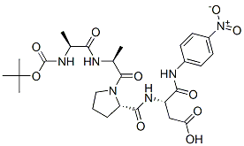 CAS 登录号：117722-96-0， N-叔-丁氧羰基-丙氨酰-丙氨酰-脯氨酰-天冬氨酰-4-硝基苯胺