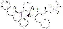CAS 登录号：117760-71-1， N-[(2S,3S,5R)-1-环己基-3-羟基-5-甲基-6-丙-2-基磺酰基-己烷-2-基]-2-[[3-苯基-2-(苯基甲基)丙酰]氨基]戊酰胺