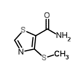 CAS 登录号：117887-06-6， 4-(甲硫基)-1,3-噻唑-5-甲酰胺