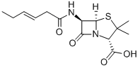 CAS#: 118-53-6, (2S,5R,6R)-6-[[(E)-Hex-3-Enoyl]Amino]-3,3-Dimethyl-7-Oxo-4-Thia-1-Azabicyclo[3.2.0]Heptane-2-Carboxylic Acid