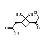 CAS 登录号：118147-73-2， [(1S,3S)-3-(氯乙酰基)-2,2-二甲基环丁基]乙酸