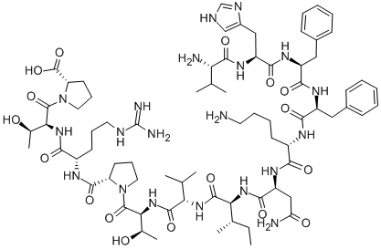CAS#: 118506-26-6, L-Valyl-L-Histidyl-L-Phenylalanyl-L-Phenylalanyl-L-Lysyl-L-Asparaginyl-L-Isoleucyl-L-Valyl-L-Threonyl-L-Prolyl-L-Arginyl-L-Threonyl-L-Proline
