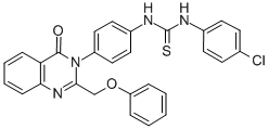 CAS#: 118526-00-4, 3-(4-Chlorophenyl)-1-[4-[4-Oxo-2-(Phenoxymethyl)Quinazolin-3-Yl]Phenyl]Thiourea