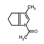 CAS 登录号：118718-53-9， 1-(3-甲基-5,6-二氢环戊烯并[b]吡咯-1(4H)-基)乙酮