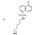 CAS 登录号：118896-95-0， 5-{[(5-氯-1-萘基)磺酰基]氨基}-1-戊烷铵氯化物