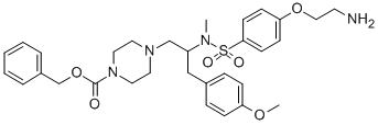CAS#: 118998-51-9, p-(2-Aminoethyloxy)-N-(2-(4-benzyloxycarbonylpiperazinyl)-1-(p-methoxybenzyl)ethyl)-N-methylbenzenesulfonamide dihydrochloride