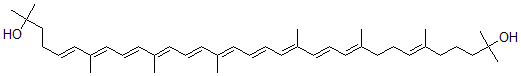 CAS#: 1191-20-4, (5E,7E,9E,11E,13E,15E,17E,19E,21E,23E,27E)-2,7,11,15,20,24,28,32-Octamethyltritriaconta-5,7,9,11,13,15,17,19,21,23,27-Undecaene-2,32-Diol