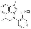 CAS 登录号:119229-65-1, N-(3-氟吡啶-4-基)-3-甲基-N-丙基-吲哚-1-胺