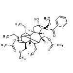 CAS 登录号：119347-27-2， (1alpha,3alpha,6alpha,10alpha,13alpha,14alpha,15alpha,16beta,17Xi)-3,15-二乙酰氧基-20-乙基-8,13-二羟基-1,6,16-三甲氧基-4-(甲氧基甲基)乌头烷-14-基苯甲酸酯