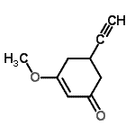 CAS 登录号：119951-06-3， 5-乙炔基-3-甲氧基-2-环己烯-1-酮