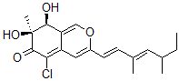 CAS 登录号：119993-48-5， (7S,8S)-5-氯-3-[(1E,3E)-3,5-二甲基庚-1,3-二烯基]-7,8-二羟基-7-甲基-8H-异苯并吡喃-6-酮