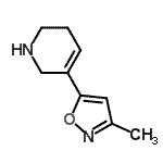CAS 登录号：120241-65-8， 5-(3-甲基-1,2-恶唑-5-基)-1,2,3,6-四氢吡啶