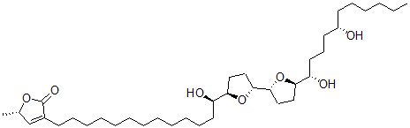 CAS#: 120298-30-8, (5S)-3-[(13R)-13-[(2R,5R)-5-[(2R,5R)-5-[(1S,5S)-1,5-Dihydroxyundecyl]Oxolan-2-Yl]Oxolan-2-Yl]-13-Hydroxytridecyl]-5-Methyl-5H-Furan-2-One