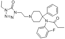 CAS 登录号：120656-74-8， N-[1-[2-(4-乙基-5-氧代四唑-1-基)乙基]-4-苯基哌啶-4-基]-N-(2-氟苯基)丙酰胺