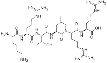 CAS 登录号:121284-21-7, L-赖氨酰-L-精氨酰-L-苏氨酰-L-亮氨酰-L-精氨酰-L-精氨酸