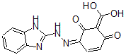CAS 登录号:121520-98-7, (6E)-6-(1H-苯并咪唑-2-基亚肼基)-2-(二羟基甲亚基)环己-4-烯-1,3-二酮