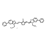 CAS 登录号：121556-56-7， 2-[(E)-2-{(3E)-2-氯-3-[(2Z)-2-(3-乙基-5-苯基-1,3-苯并恶唑-2(3H)-亚基)亚乙基]-1-环戊烯-1-基}乙烯基]-3-乙基-5-苯基-1,3-苯并恶唑-3-鎓碘化物