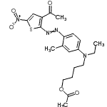 CAS#: 122063-39-2, 4-[{4-[(3-Acetyl-5-Nitro-2-Thienyl)Diazenyl]-3-Methylphenyl}(Ethyl)Amino]Butyl Acetate