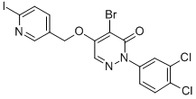 CAS 登录号:122322-26-3, 4-溴-2-(3,4-二氯苯基)-5-((6-碘-3-吡啶基)甲氧基)-3(2H)-哒嗪酮
