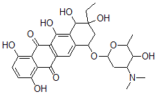 CAS#: 122397-46-0, 7-(4-Dimethylamino-5-hydroxy-6-methyl-oxan-2-yl)oxy-9-ethyl-1,4,9,10,11-pentahydroxy-8,10-dihydro-7H-tetracene-5,12-dione
