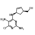 CAS 登录号：122624-77-5， {(1S,4R)-4-[(2,5-二氨基-6-氯-4-嘧啶基)氨基]-2-环戊烯-1-基}甲醇