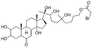 CAS 登录号：123171-56-2， [(9R)-5,8,9-三羟基-5-甲基-9-[(9R,10R,13R,17S)-2,3,14-三羟基-10,13-二甲基-6-氧代-2,3,4,5,9,11,12,15,16,17-十氢-1H-环戊二烯并[a]菲-17-基]癸基]2-溴乙酸酯