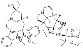 CAS 登录号：123286-00-0， O4-去乙酰基-3-去(甲氧羰基)-3-((((1S)-1-(二乙氧基亚膦酰)-2-甲基丙基)氨基)羰基)-长春花碱