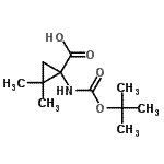 CAS#: 123311-18-2, 2,2-Dimethyl-1-({[(2-Methyl-2-Propanyl)Oxy]Carbonyl}Amino)Cyclopropanecarboxylic Acid