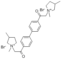 CAS#: 123489-63-4, 2-(1,3-Dimethylpyrrolidin-1-Ium-1-Yl)-1-[4-[4-[2-(1,3-Dimethylpyrrolidin-1-Ium-1-Yl)Acetyl]Phenyl]Phenyl]Ethanone Dibromide