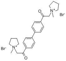 CAS#: 123489-64-5, 2-(1-Methylpyrrolidin-1-Ium-1-Yl)-1-[4-[4-[2-(1-Methylpyrrolidin-1-Ium-1-Yl)Acetyl]Phenyl]Phenyl]Ethanone Dibromide