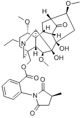 CAS#: 123497-99-4, (20-Ethyl-7,8-Dihydroxy-1alpha,6beta,16beta-Trimethoxy-14-Oxoaconitan-4-Yl)Methyl 2-[(3S)-3-Methyl-2,5-Dioxopyrrolidin-1-Yl]Benzoate