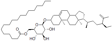 CAS 登录号：123564-58-9， 3-O-(6'-O-硬脂酰-beta-D-葡糖基)豆甾-5,25(27)-二烯