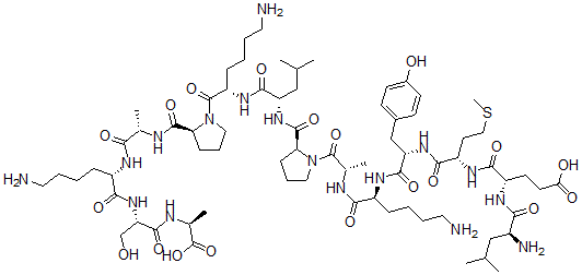 CAS#: 123618-03-1, L-Leucyl-L-alpha-Glutamyl-L-Methionyl-L-Tyrosyl-L-Lysyl-L-Alanyl-L-Prolyl-L-Leucyl-L-Lysyl-L-Prolyl-L-Alanyl-L-Lysyl-L-Seryl-L-Alanine
